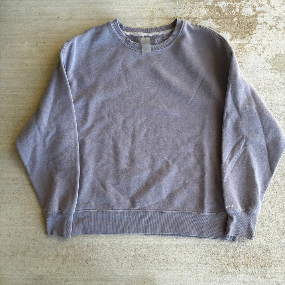 Athleta Womens Mauve Purple Love More Crewneck Sweatshirt Thumbholes Size M